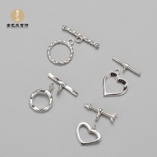 S925 sterling silver otbuckle DIY material jewelry accessories closing buckle making bracelet necklace buckle pearl necklace buckle