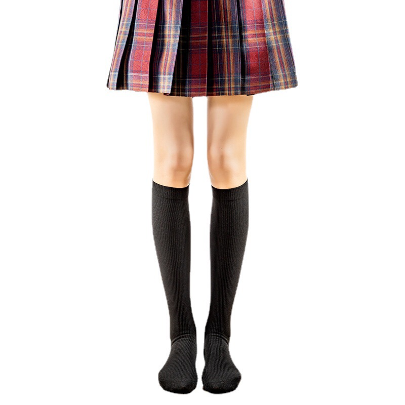 0088jk socks Japanese college style cute mid-calf length jk socks soft girl black compression slimming calf socks