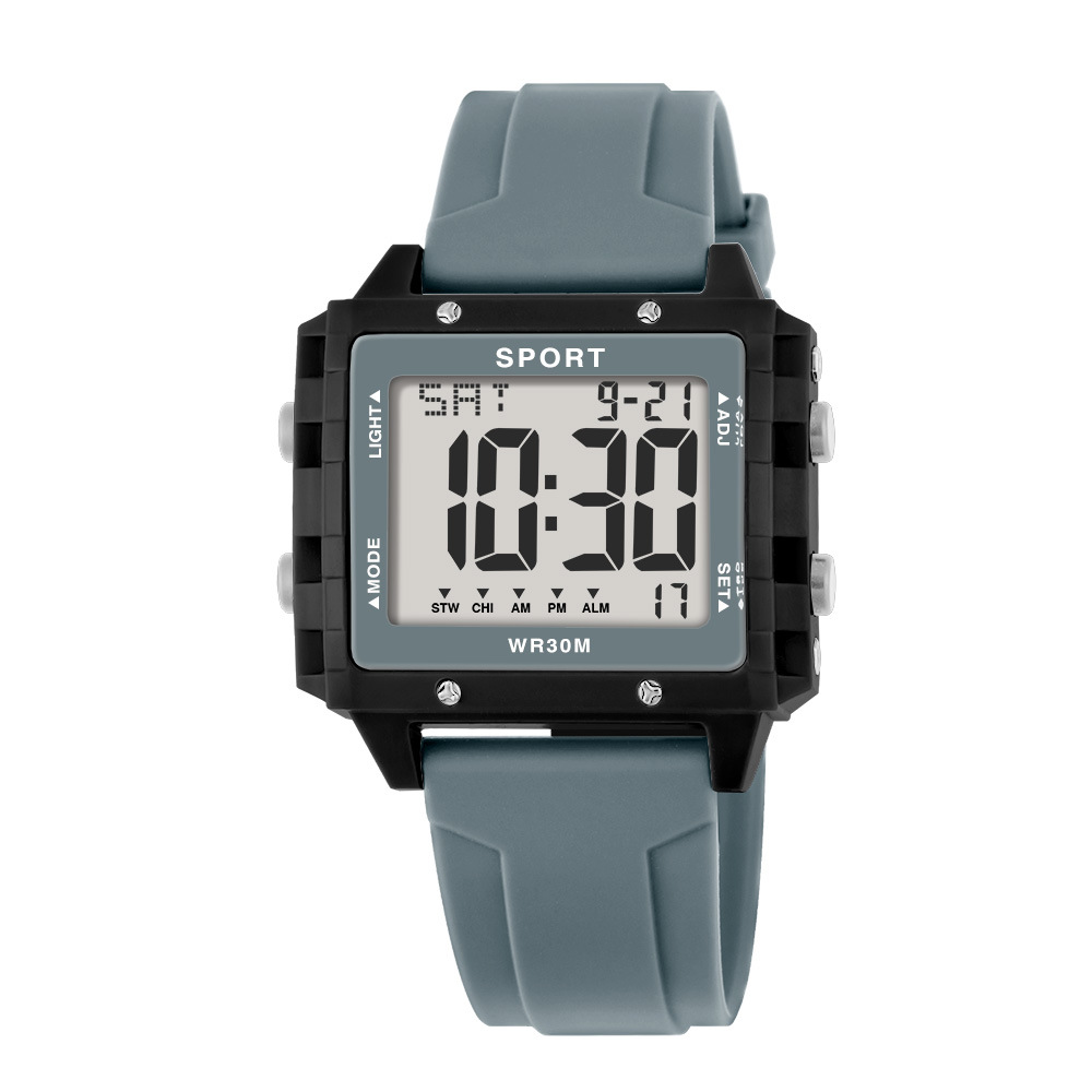 Reloj electrónico de moda para estudiantes adolescentes al aire libre multifuncional alarma de alarma