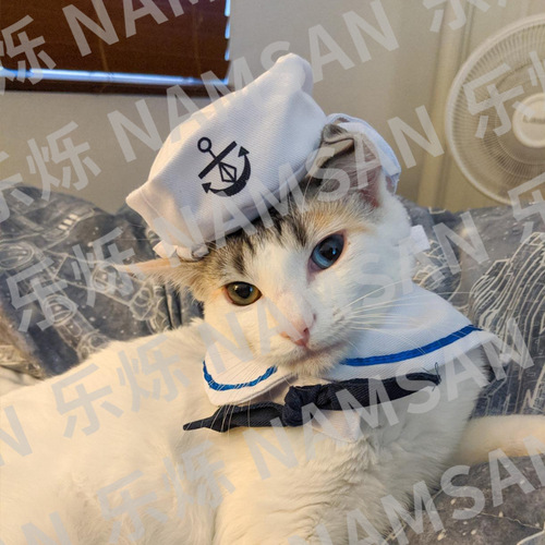 New pet clothing, dog and cat hat, sailor suit, navy suit, nautical suit, cloak manufacturer