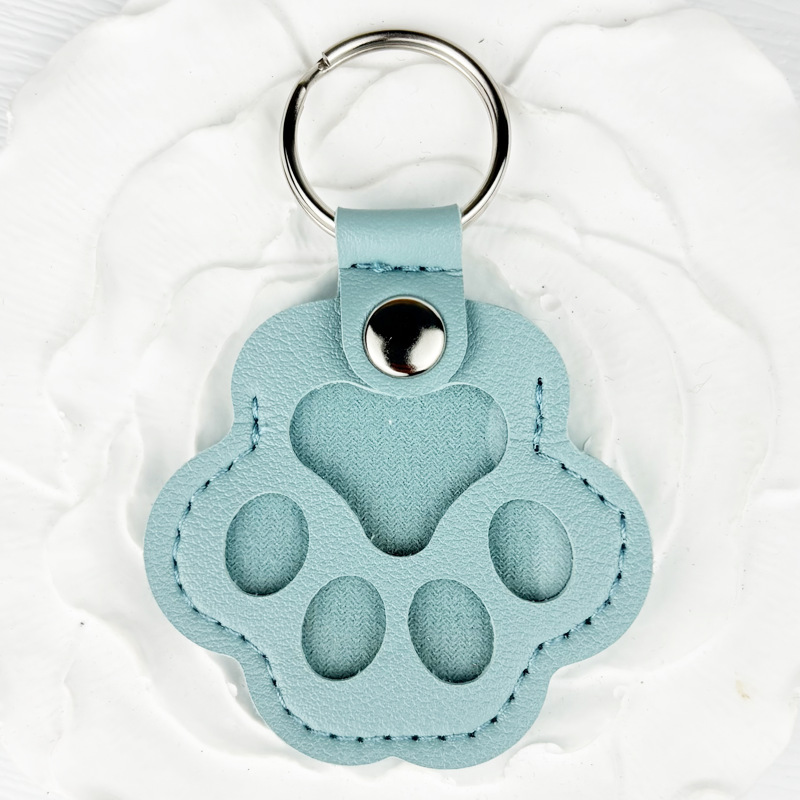 Llavero Organizador de Pelo de Mascota de Cuero con Diseño de Garra de Gato para Bolsos