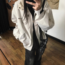 外套女秋款2025新款百搭宽松设计感小众男女款潮牌工装夹克上衣
