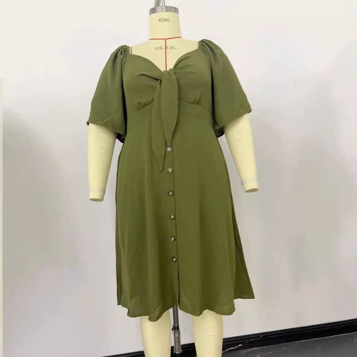 2024 Европейская и Американская трансграничная женская одежда shin Amazon temu Independent Station взрывное платье с V-образным вырезом с короткими рукавами