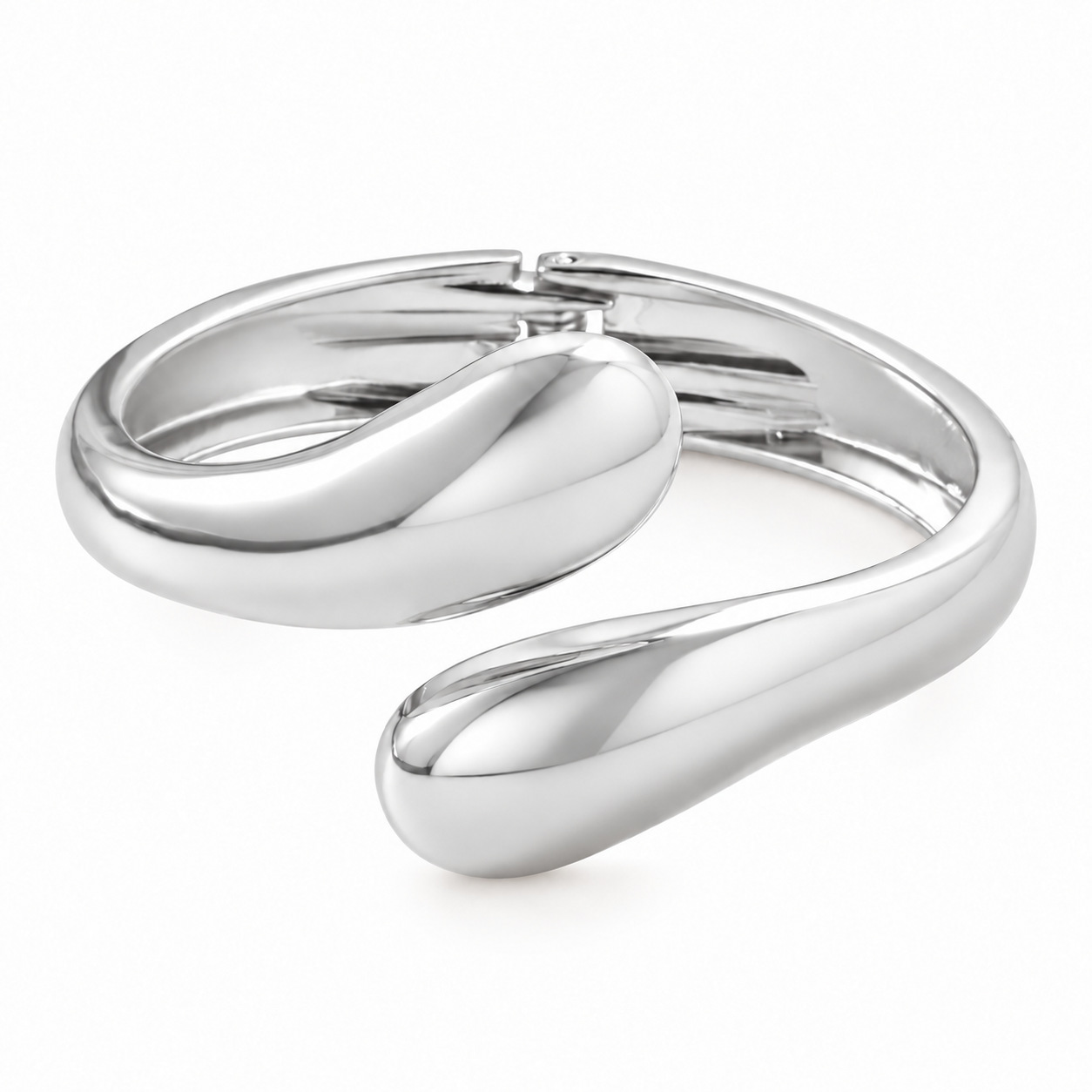Pulsera Popular Transfronteriza Europea y Americana, Estilo Minimalista INS, Patrón de Onda Irregular, Joyería de Metal Brillante, Accesorios para Mujer