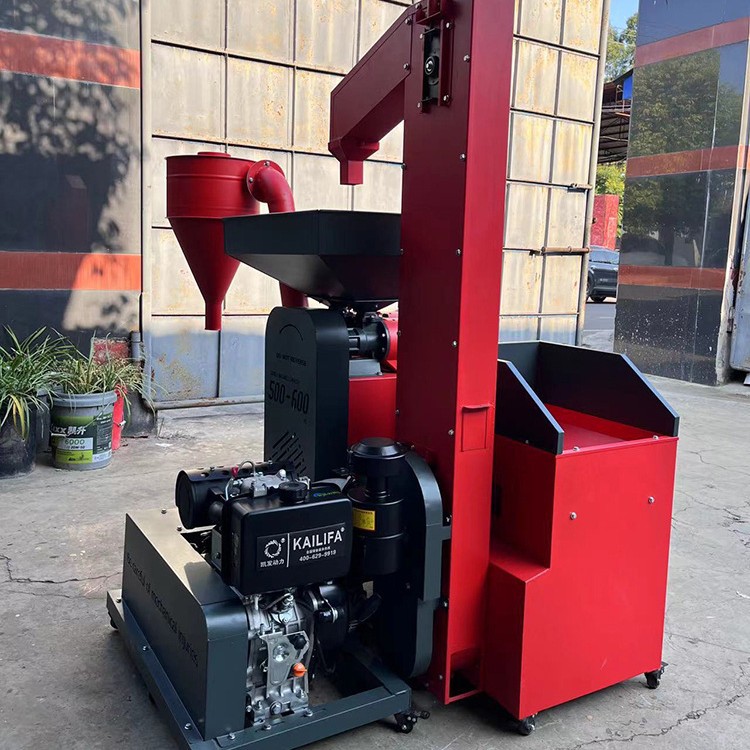 双机头商用碾米机燕麦脱皮机柴油机款水稻碾米机提升上料碾米机