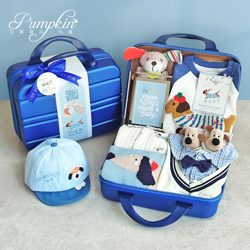 Baby Gift Box Newborn Meeting Gift Internet Celebrity Small Dachshund Dog Clothing Set Full Moon Gift Cotton Fabric Class a Cute