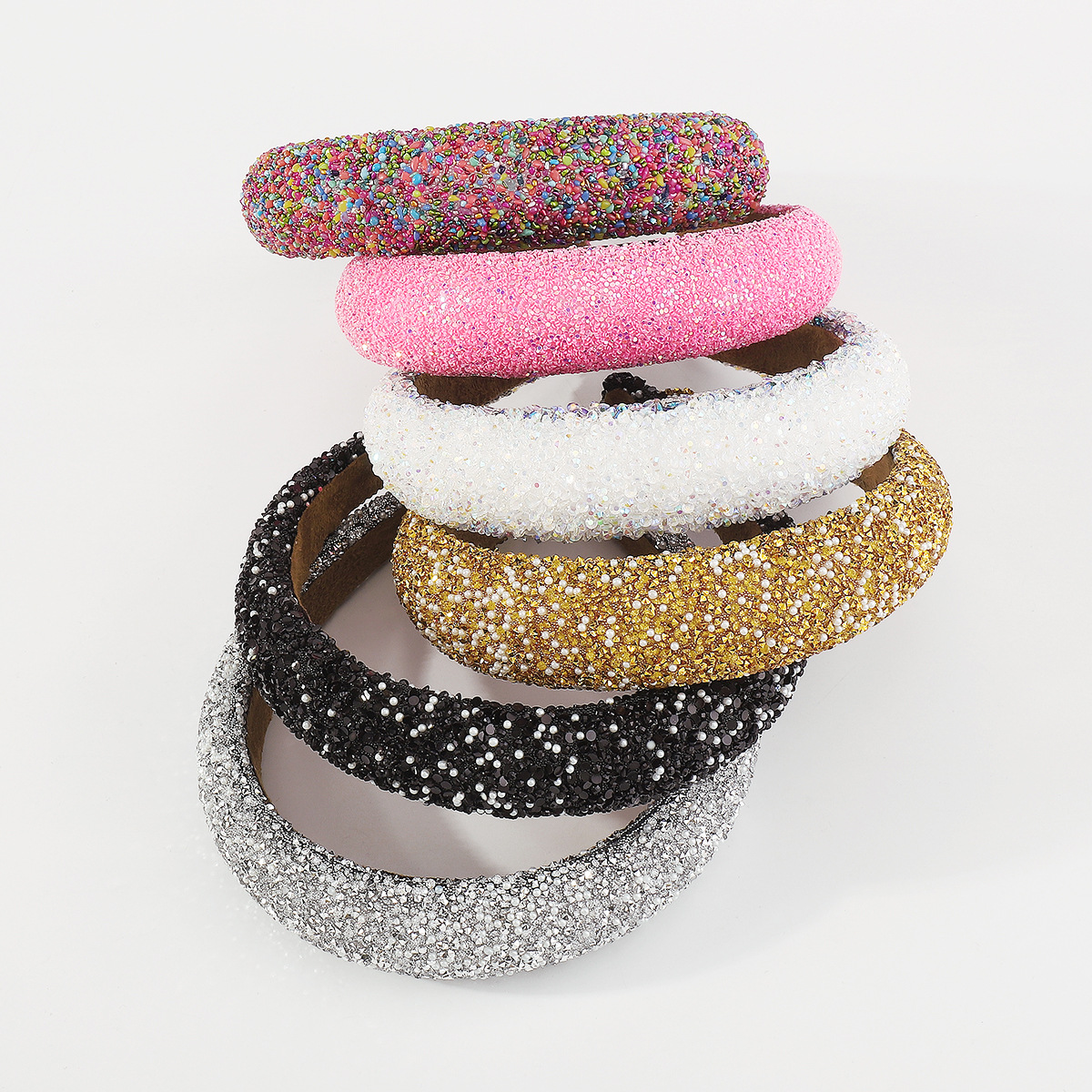 Hair Band Hair Accessories Type Sweet Solid Color Rhinestone Hair Band