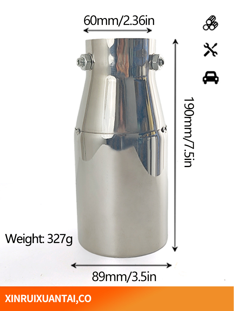 Cross-Border Hot Sale Suitable for Original Car Tail Pipe 5.2-5.8cm 11 Models Reiz Car Tail Pipe Stainless Steel Tail Pipe