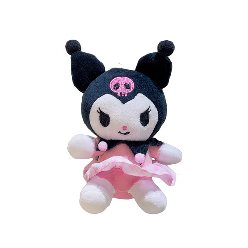 New Kuromi Doll Plush Hook Pendant Fidget Toy Wholesale Viral Plush Toy Pouch Keychain Plush Stuffed Animal