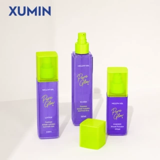 旭敏化妆品压泵瓶定制跨境100ml四方乳液分装瓶150-180ml精华液瓶