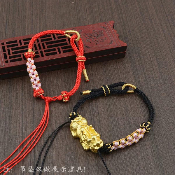 Sansheng Sanshi Shili peach blossom bracelet rope diy beaded bracelet can string jewelry bracelet men and women couple wrist rope