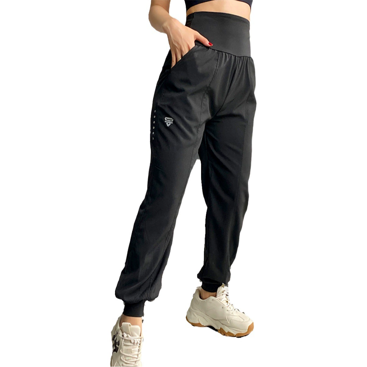 Осенне-зимние женские свободные быстросохнущие брюки для бега на открытом воздухе для фитнеса, повседневные брюки, новинка 2024, миниатюрные