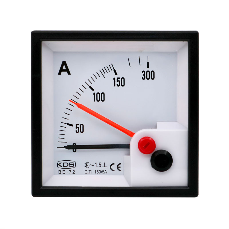 厂家供应 配电柜用电表BE-72 AC150/5A双指针显示电流表