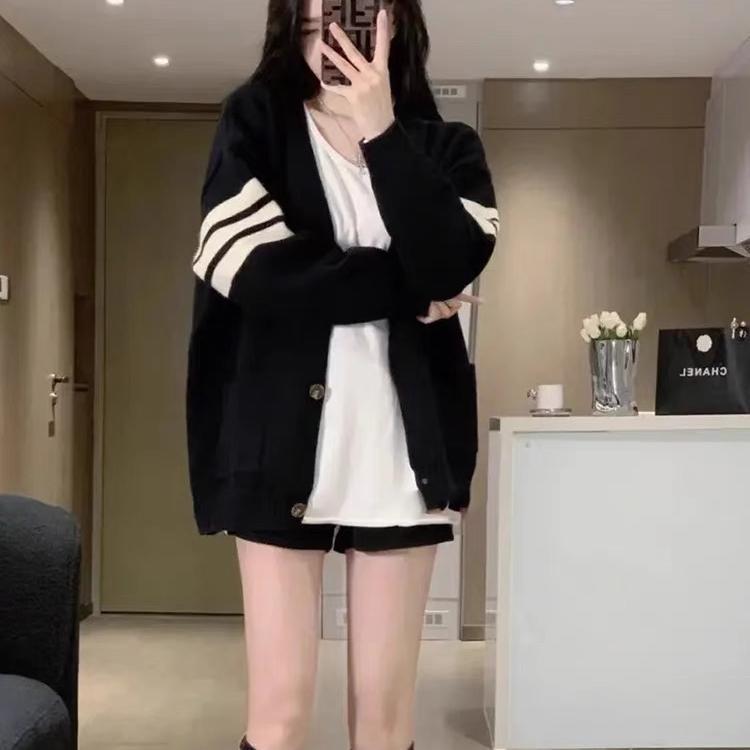 2025年新款显瘦小香休闲慵懒风韩系毛衣外套针织开衫秋季款女上衣|undefined