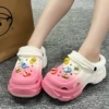 SZ-062 Colorful Slippers [Pink and White]