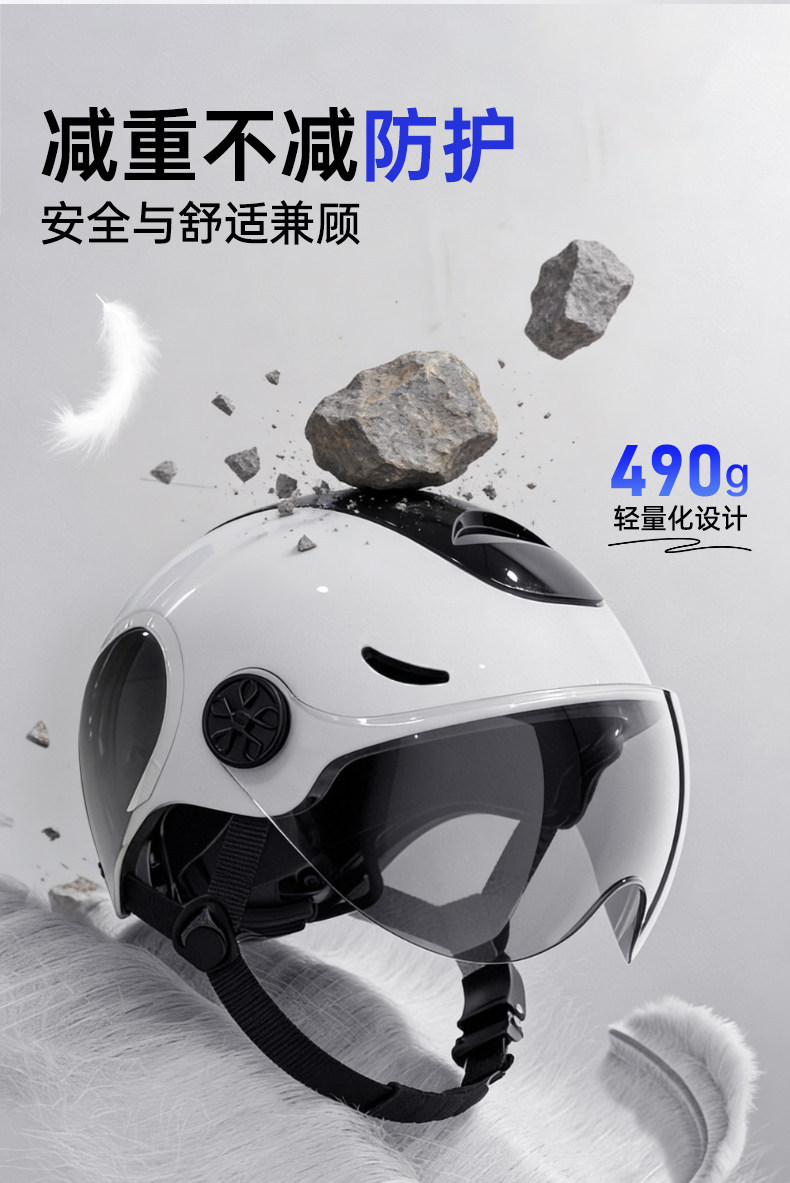 Blue Star National Standard 3C Certified Electric Motorcycle Helmet for Men and Women, Summer Ventilated and Breathable 2026 New Model Helmet