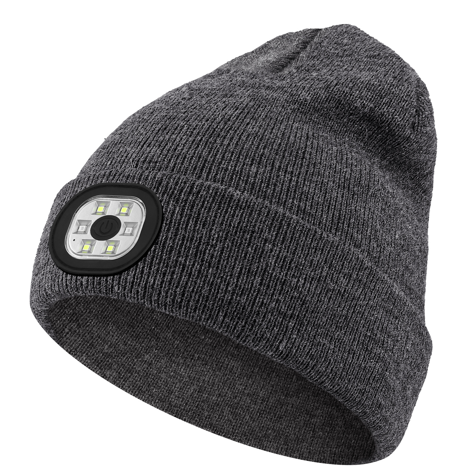 Gorro con luz LED para ciclismo al aire libre, correr de noche, pescar de noche, gorro de punto luminoso, impermeable, para acampar, correr de noche image 16