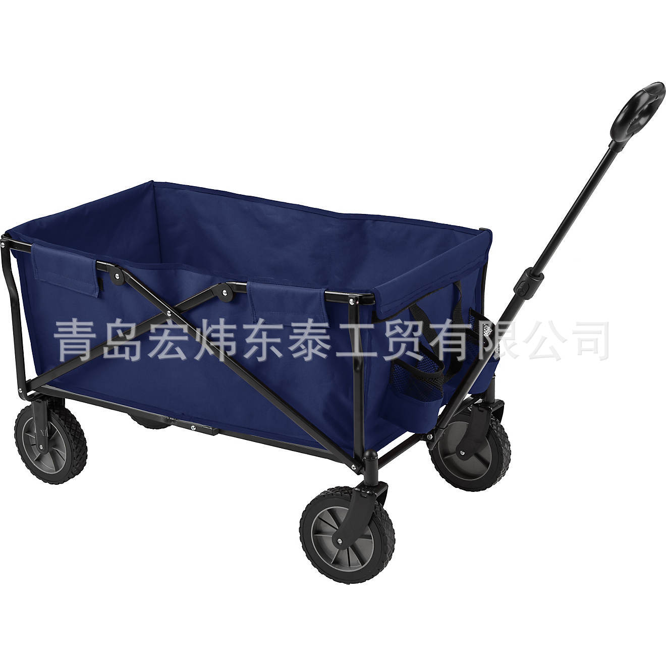 出口欧美花园工具车户外野营车折叠布兜车四轮手拉车购物车沙滩车