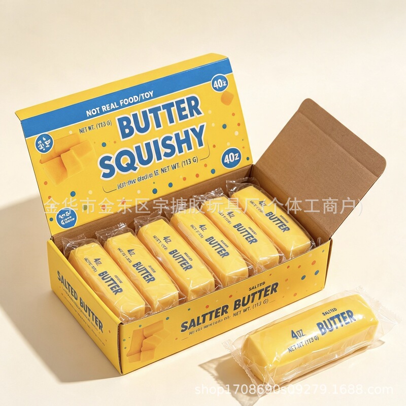 Popular in-stock building block-style cheese sticks and butter bars, non-rebound squeaky stress-relief toy for muscle weakness Popular in-stock building block-style cheese sticks and butter bars, non-rebound squeaky stress-relief toy for muscle weakness