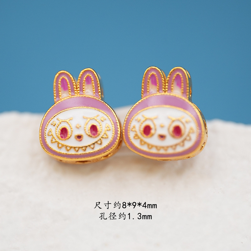 S925 シルバー新ラブブトランスファービーズかわいい小さなビーズネックレスハンドロープ diy アクセサリーアクセサリーギフト女性のための|undefined