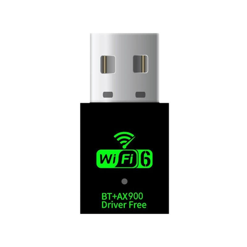 WiFi 6 USB адаптер AX900, Bluetooth 5.4, без драйвера, двойной диапазон 1300 Mbps, Plug-and-Play