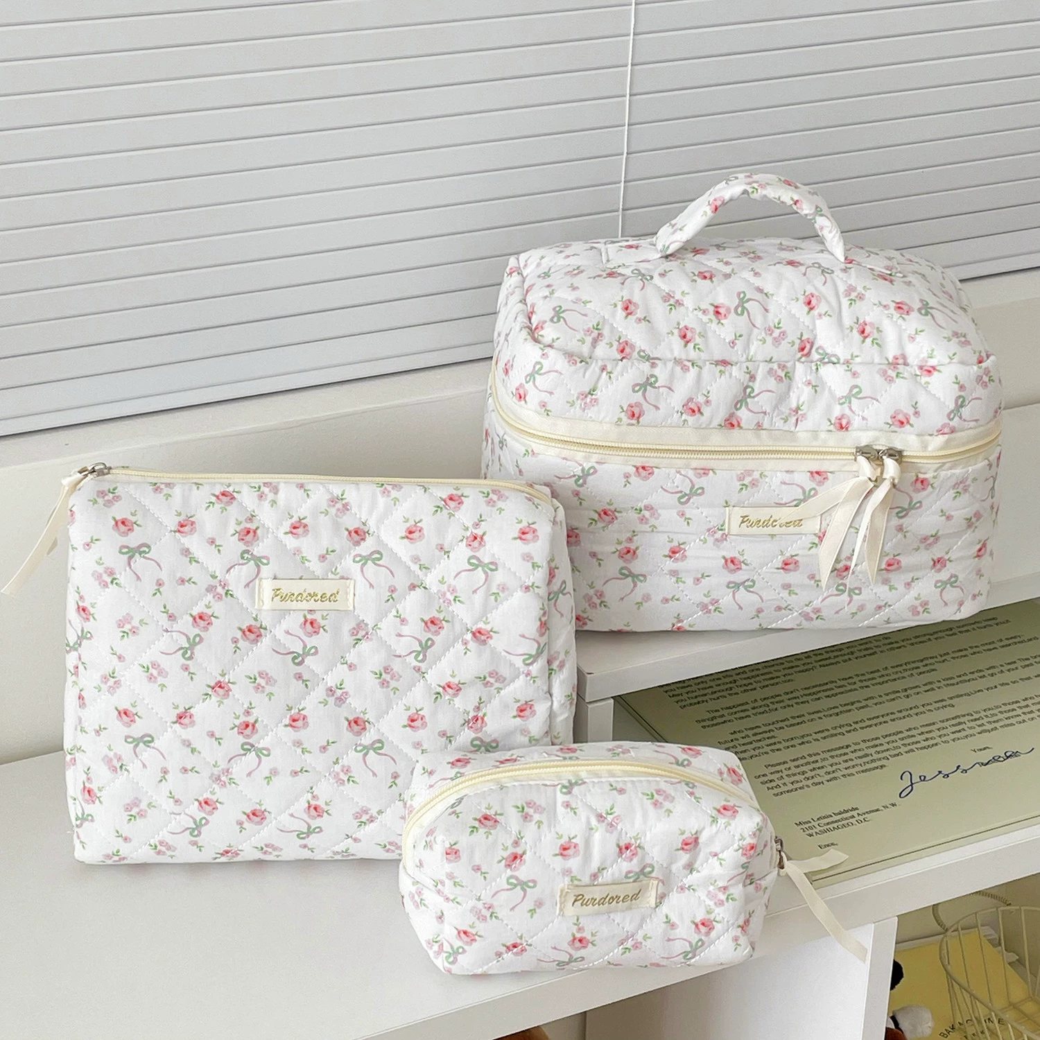 Свежая милая косметичка для путешествий, портативная вместительная organizer bag