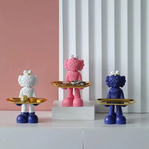 Creative Cartoon Doorway Entrance Key & Jewelry Storage Box Decorative Item: Sesame Street Doll Figurine for Living Room Display