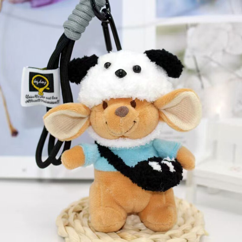 超萌えパジャマカンガルーのぬいぐるみのカバンにストラップをつけて、彼女の親友の誕生日プレゼントをプレゼントします。|undefined