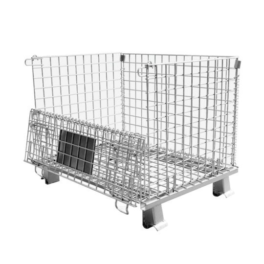 Wholesale mobile B series storage cage steel trolley with wheels storage cage iron frame logistics express turnover metal