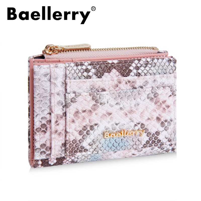 New Women's High-end Sense Ins Women's Wallet baellerry Snake Pattern Multi-card Zipper Bag Coin Purse Wallet