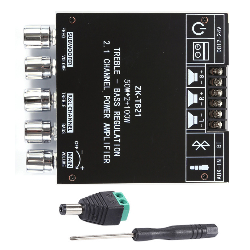Zk-Mt21 Manufacturer Cross-Border Supply 2.1 Channel Bluetooth Digital Amplifier Board High and Low Tone Subwoofer