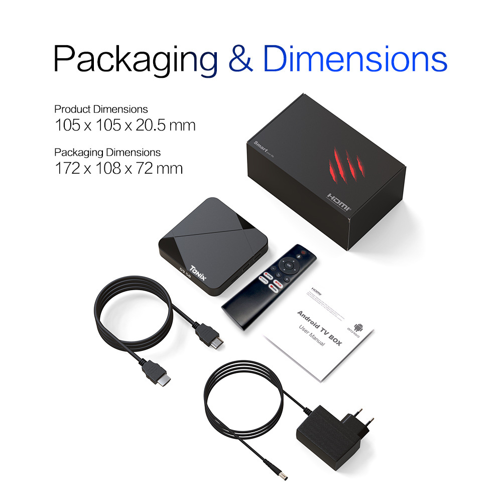 Tanix TX5 Android 14 TV Box S905Y5 16GB/32GB/64GB Wifi6 BT5.0