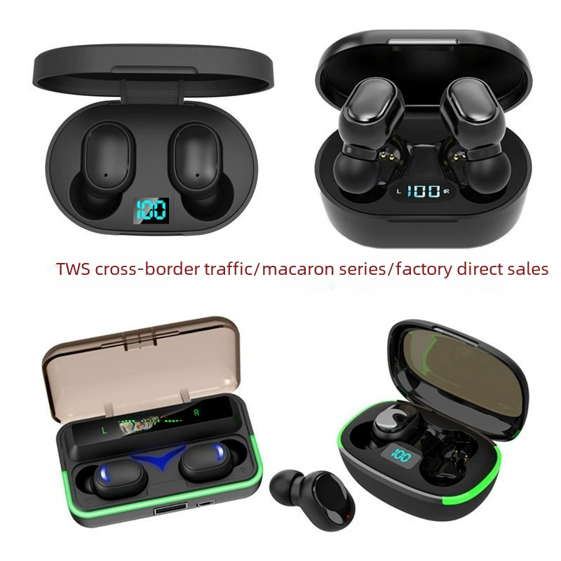 Bluetooth Earbuds E6 / A6S Wireless, Charging Case, Hands-Free Calls, Multi-Color Options