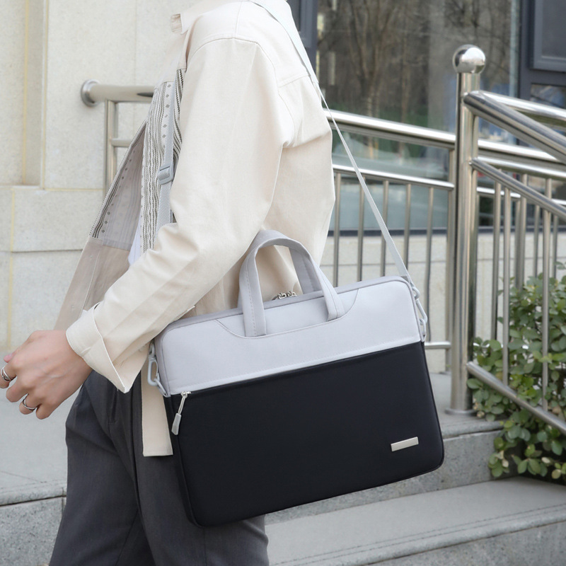 새로운 방수 대비 색상 노트북 가방, 고급 라이너 가방 보호 커버, 가볍고 얇은 비즈니스 심플 패션 숄더백