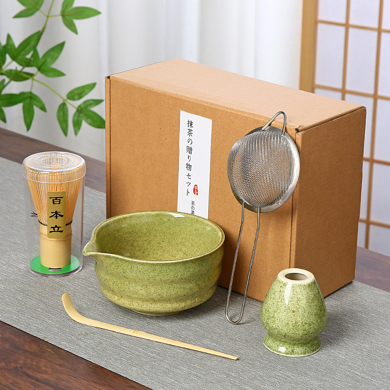 Transfronterizo exclusivo para el set de té Matcha japonés caja de regalo de té Matcha cepillo de té de 100 libros de té Matcha de la dinastía Song