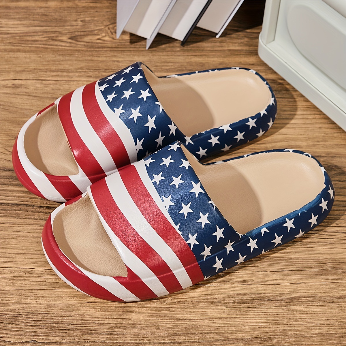 Sandalias patrióticas: cómodas sandalias de EVA |   Camiseta patriótica para hombre