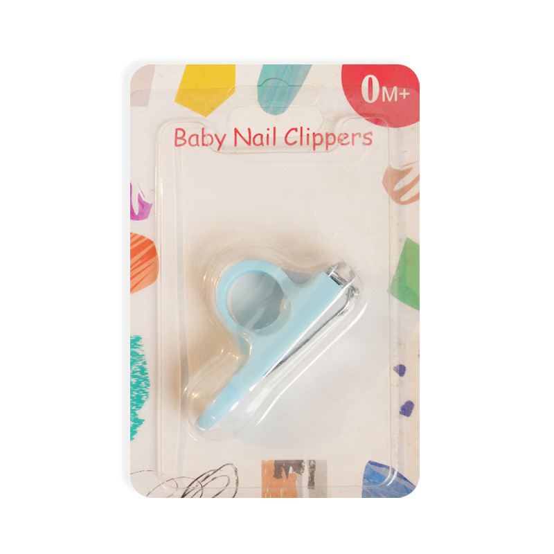 Inglés tarjeta conjunto pulgar cubierta anti-caída bebé cortaúñas bebé seguridad cortaúñas anti-carne semicírculo pulsera tijeras