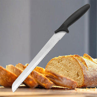 Stainless steel serrated bread knife cake slice toast dense serrated knife household baking tool