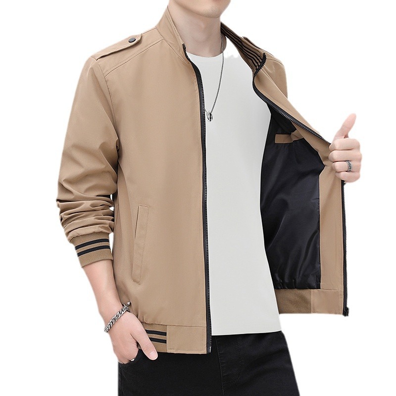 Chaqueta transfronteriza de Amazon hombre primavera y otoño ropa deportiva casual juvenil abrigo de cuello alto chaqueta tendencia de comercio exterior ropa de hombre