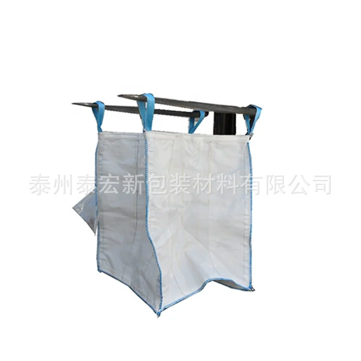 Экспорт европейских анти-УФ тоннажных мешков, открытых плоскодонных контейнерных мешков с 4 и 2 крючками из чистого нового материала, химических упаковочных тоннажных мешков.