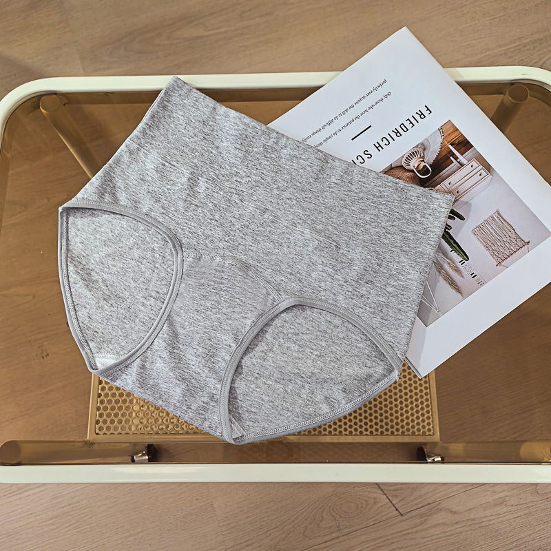 Ropa interior de cintura alta para niñas, algodón puro, entrepierna más larga, abdomen de gran tamaño, cadera, nuevo algodón puro transpirable y agradable para la piel