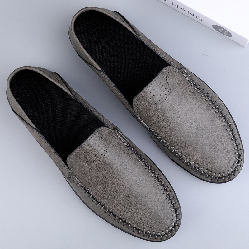 2025 Cross-Border Summer Men's Lazy Slip-On Trendy British Cross-Border Large Size Casual Shoes Ready-Made Solid Color Men's Shoes 2025 Cross-Border Summer Men's Lazy Slip-On Trendy British Cross-Border Large Size Casual Shoes Ready-Made Solid Color Men's Shoes