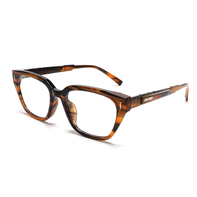 24 años nuevo TR90 marco ultraligero estampado de leopardo ojo de gato muestra cara pequeña de alta gama montura de carey cara redonda gafas anti-luz azul