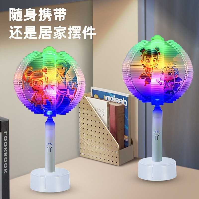 抖音で話題の光る回転木のおもちゃ、知育玩具、ラブブ、哪吒シリーズ、魔童棒棒糖、ストレス解消|undefined