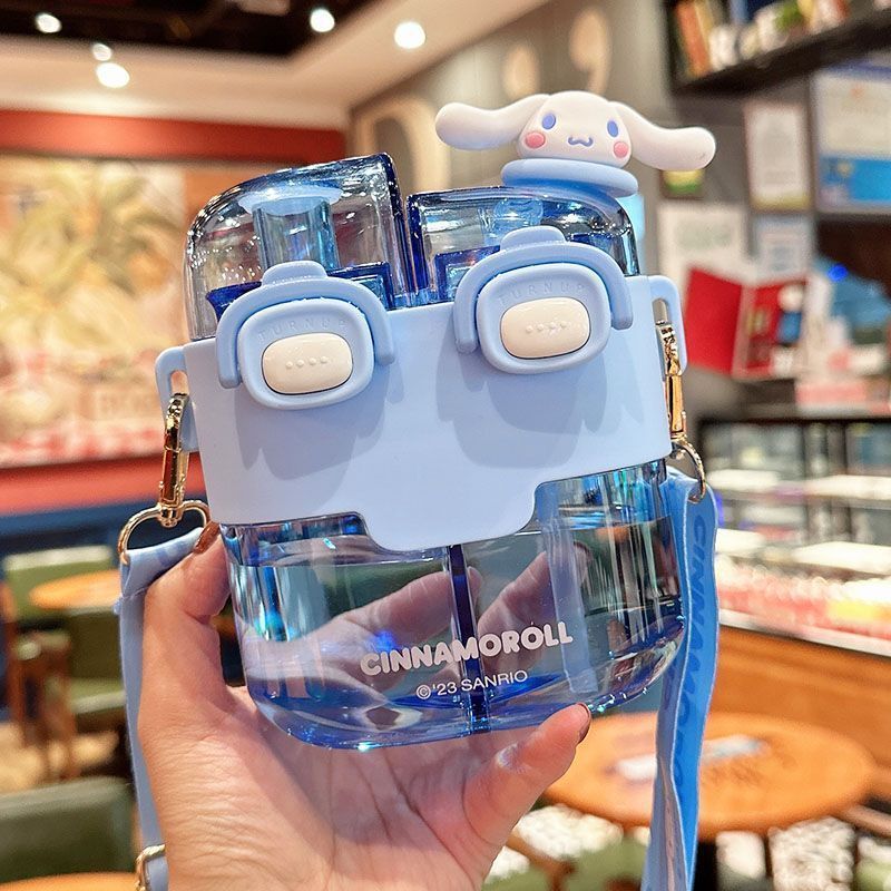 子供用ウォーターカップ、可愛くて見栄えの良い、二重ドリンクカップ、高温耐性プラスチックストローカップ、学校用の特別なポータブルカップ|undefined