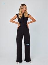 Solid color V-neck sleeves onesie ��ɫV�I�o���B�w�����b