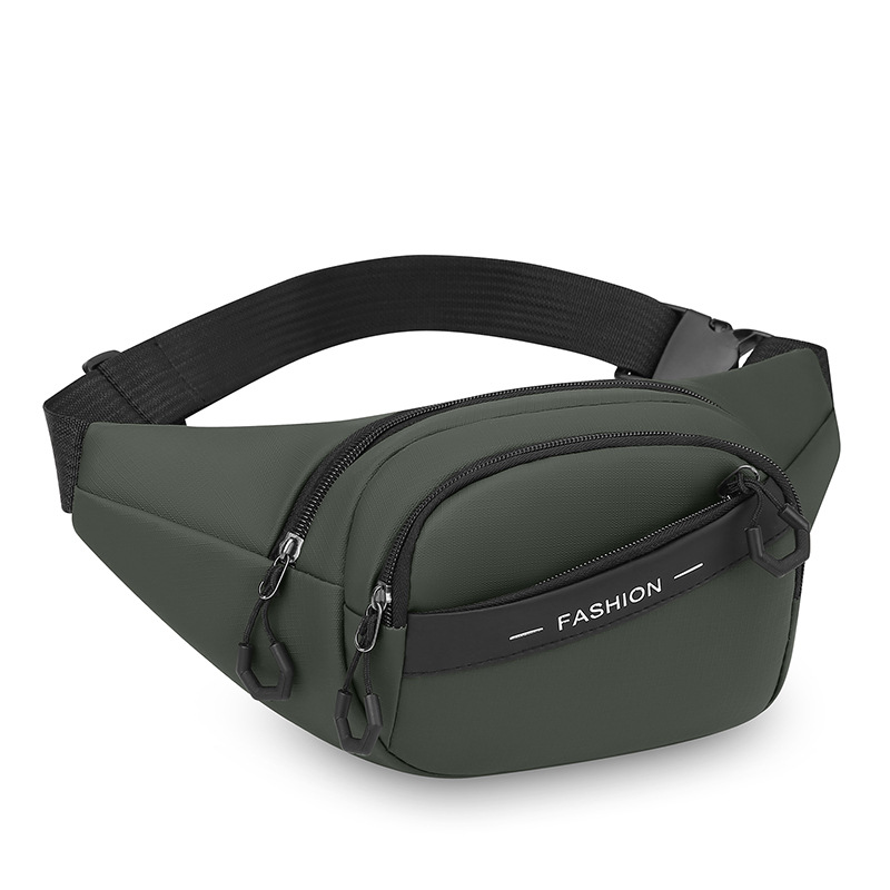 Bolsa de cintura deportiva multicapa para negocios, bolsa de caja, bolsa de pecho de hombre al aire libre de gran capacidad, bolsa de hombro portátil de viaje.