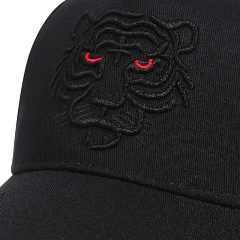 Men's Simple Style Tiger Embroidery Curved Eaves Baseball Cap display picture 5