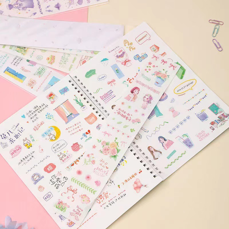 Fresca creativa tira y cinta de papel coreano ins estilo lindo estudiante DIY decorativo diario pegatinas puede ser al por mayor
