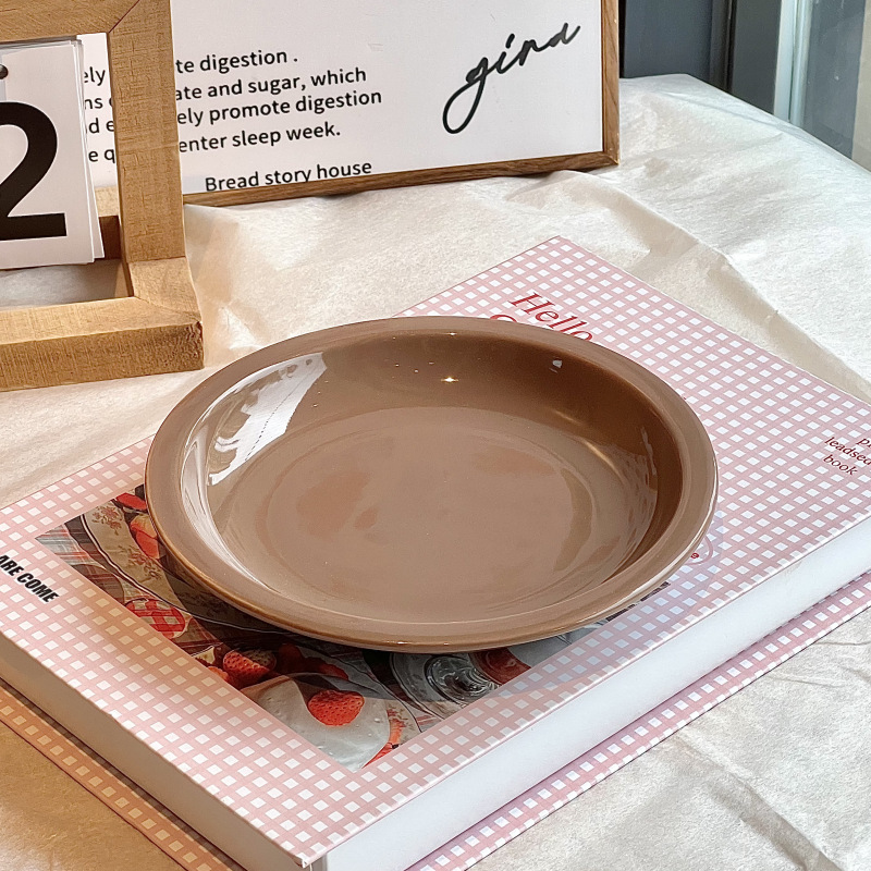 かわいい高颜値ハンバーガーボウルと皿セットクリエイティブデザート皿サラダボウルセラミック食器きれいな皿|undefined